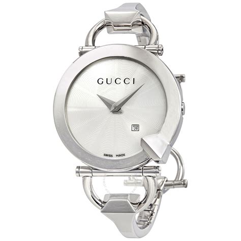 gucci sterling silver watch|Gucci silver watch ladies.